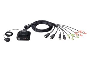 מתג KVM ATEN CS22H 2 יציאות HDMI 4K USB