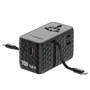 Verbatim Charge 'n' Travel 70W GaN III Universal Travel Adapter