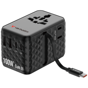 Verbatim Charge 'n' Travel 100W GaN III Universal Travel Adapter