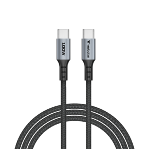 כבל VERBATIM SYNC & CHARGE USB C TO USB C 100W 120CM
