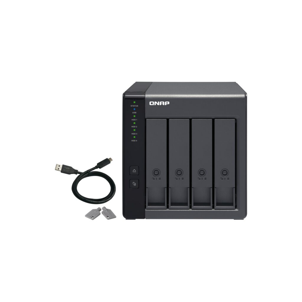 יחידת הרחבה לשרת NAS QNAP TR-004 - 4 מפרצים, שולחני (Tower)