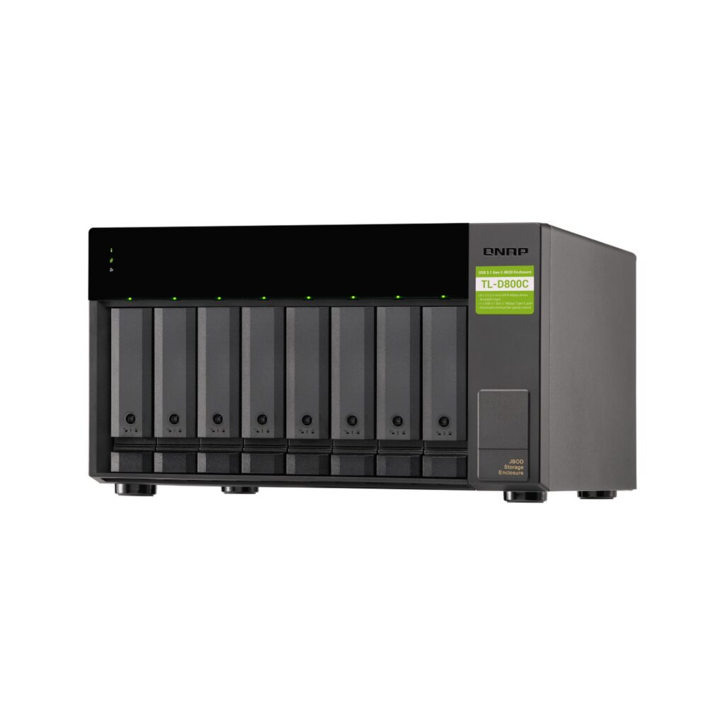 יחידת הרחבה לשרת NAS QNAP TL-D800C - 8 מפרצים