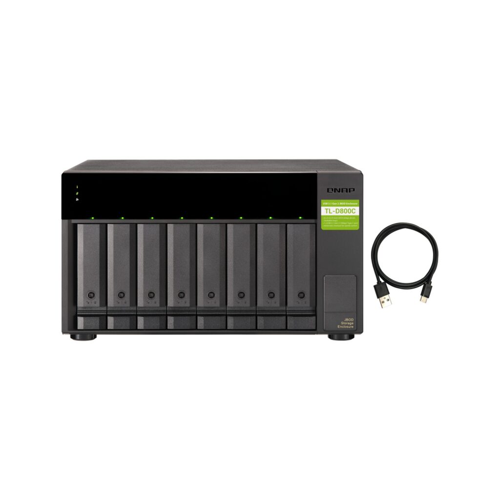 יחידת הרחבה לשרת NAS QNAP TL-D800C – 8 מפרצים