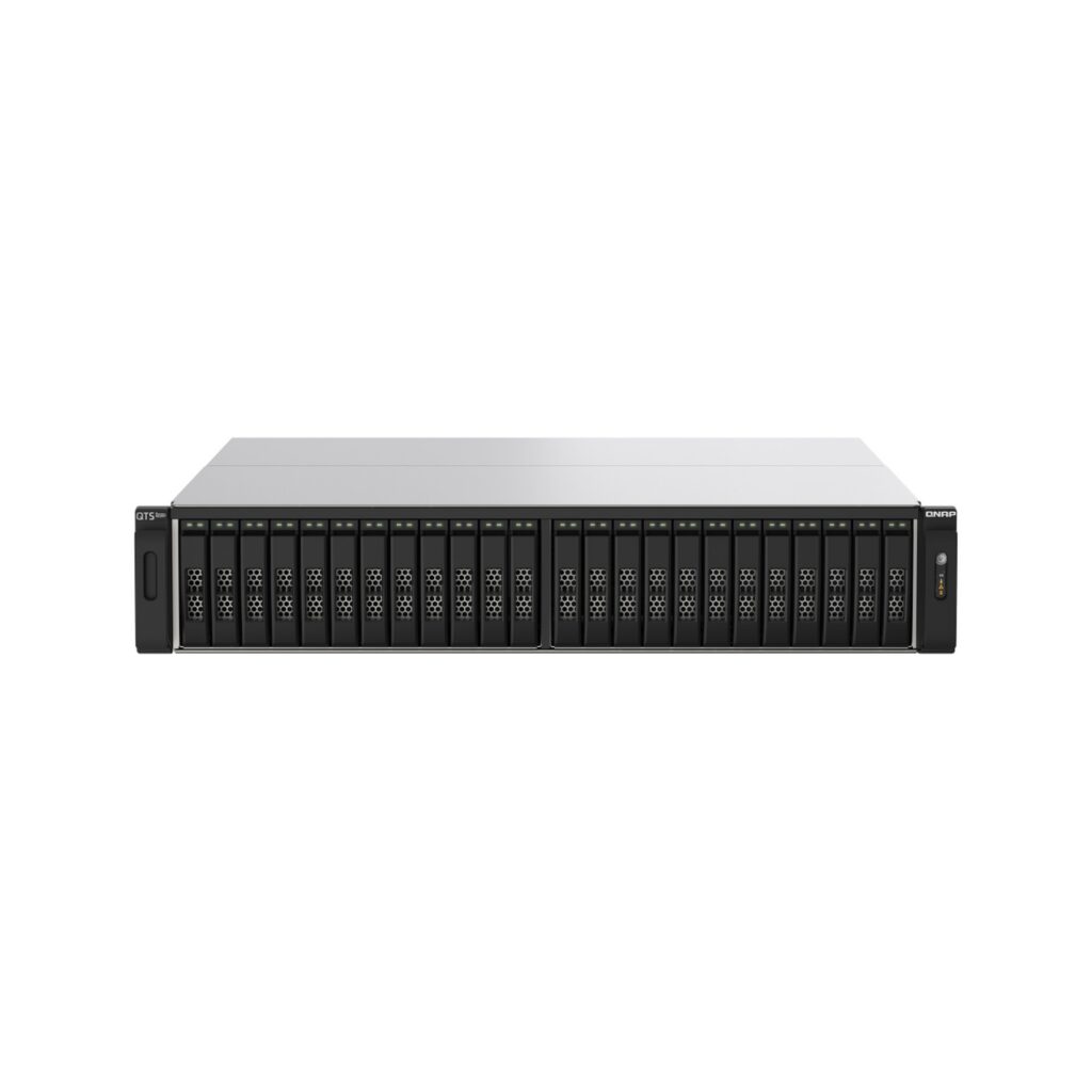 שרת אחסון NAS QNAP TS-h2490FU-7302P-128G - 24 מפרצים, 128GB RAM, למסד (Rack)