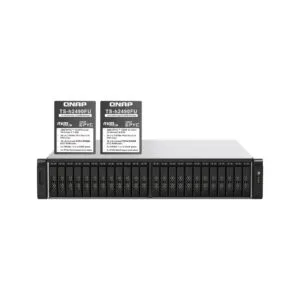 שרת אחסון NAS QNAP TS-h2490FU-7302P-128G - 24 מפרצים, 128GB RAM, למסד (Rack)
