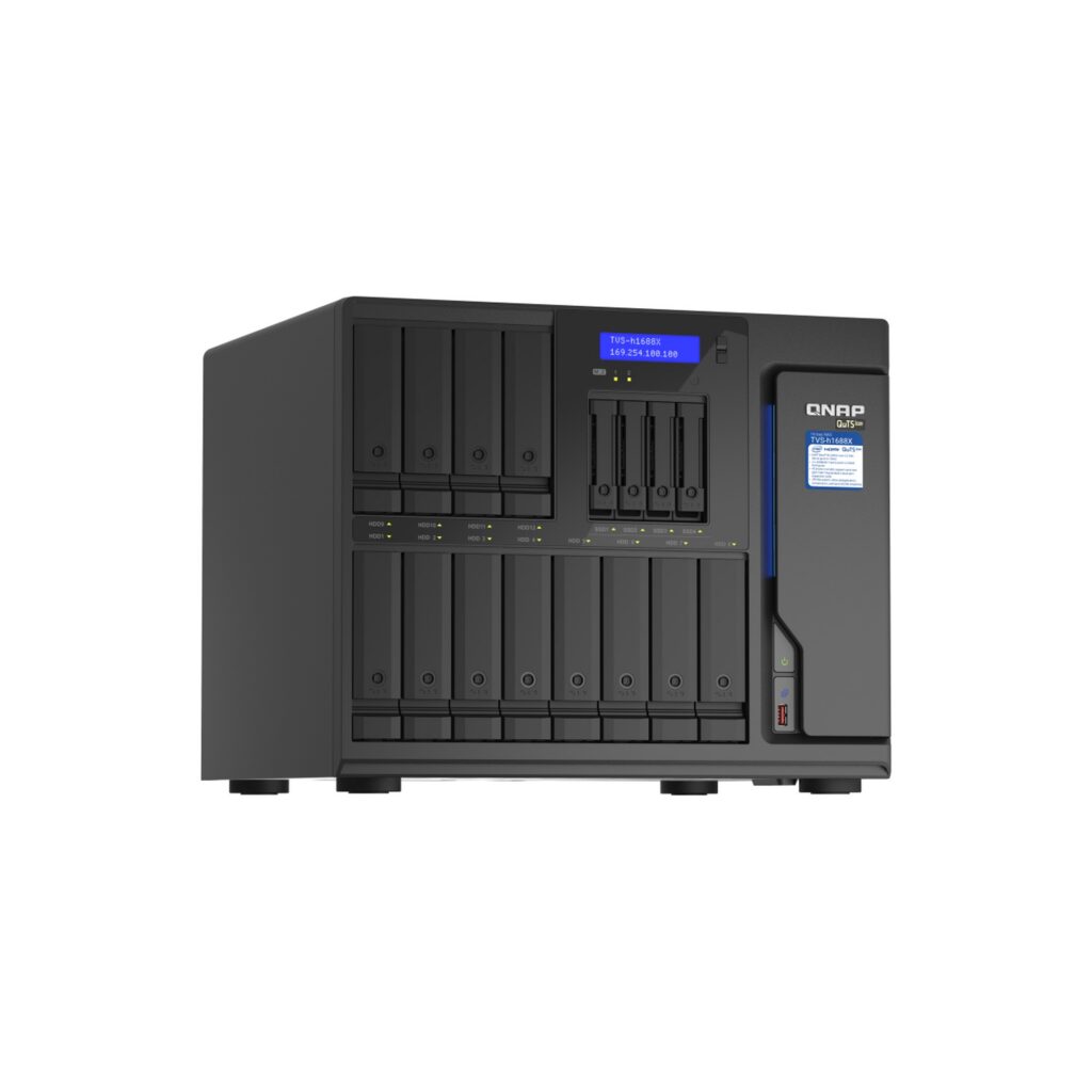 שרת אחסון NAS QNAP TVS-h1688X-W1250-32G - 12 מפרצים, 32GB RAM, שולחני (Tower)