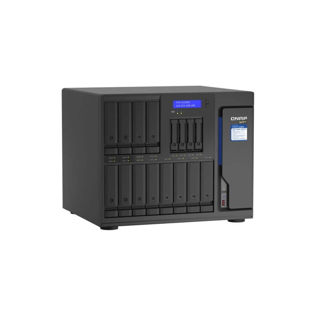 שרת אחסון NAS QNAP TVS-h1688X-W1250-32G - 12 מפרצים, 32GB RAM, שולחני (Tower)