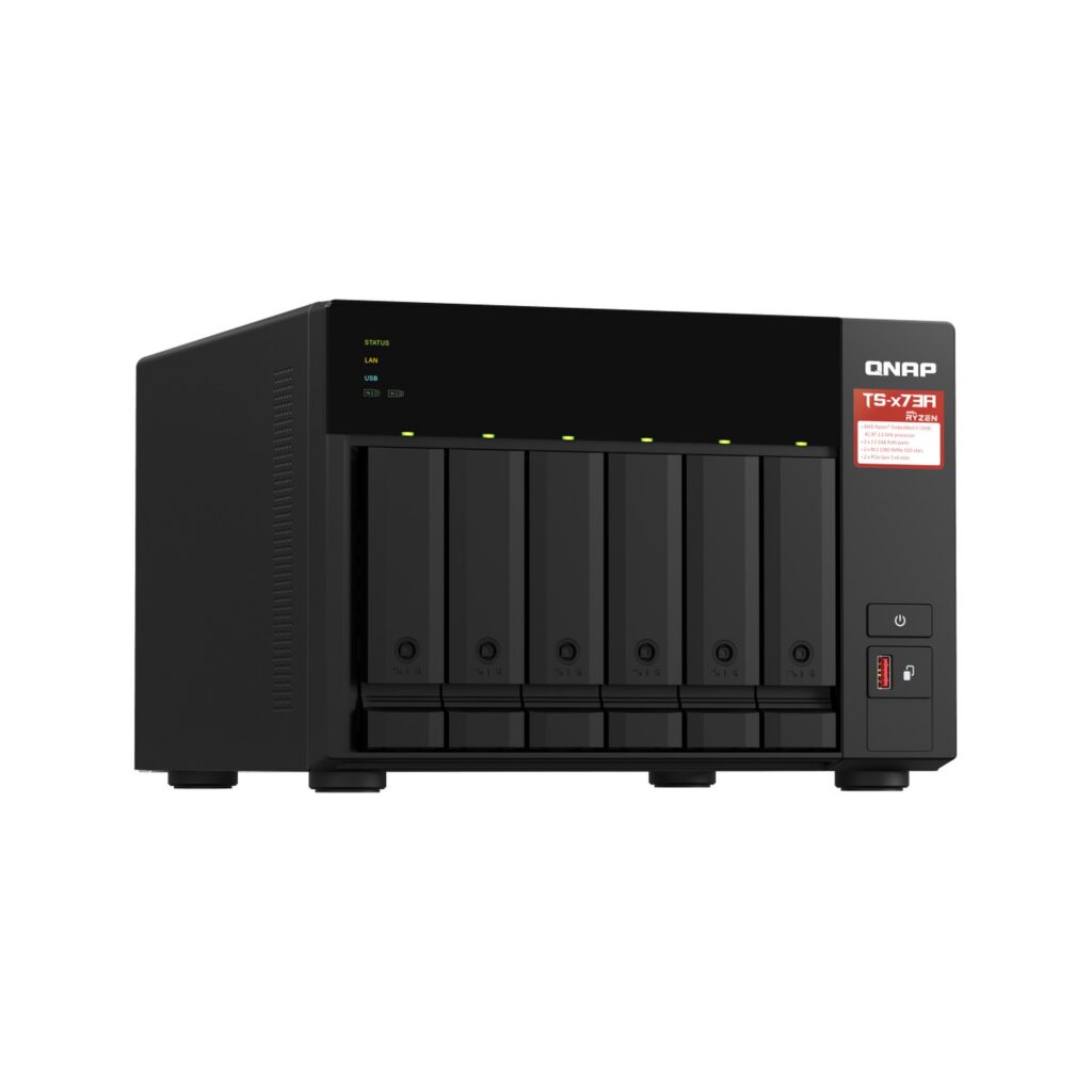 שרת אחסון NAS QNAP TS-673A-8G - 6 מפרצים, 8GB RAM, שולחני (Tower)