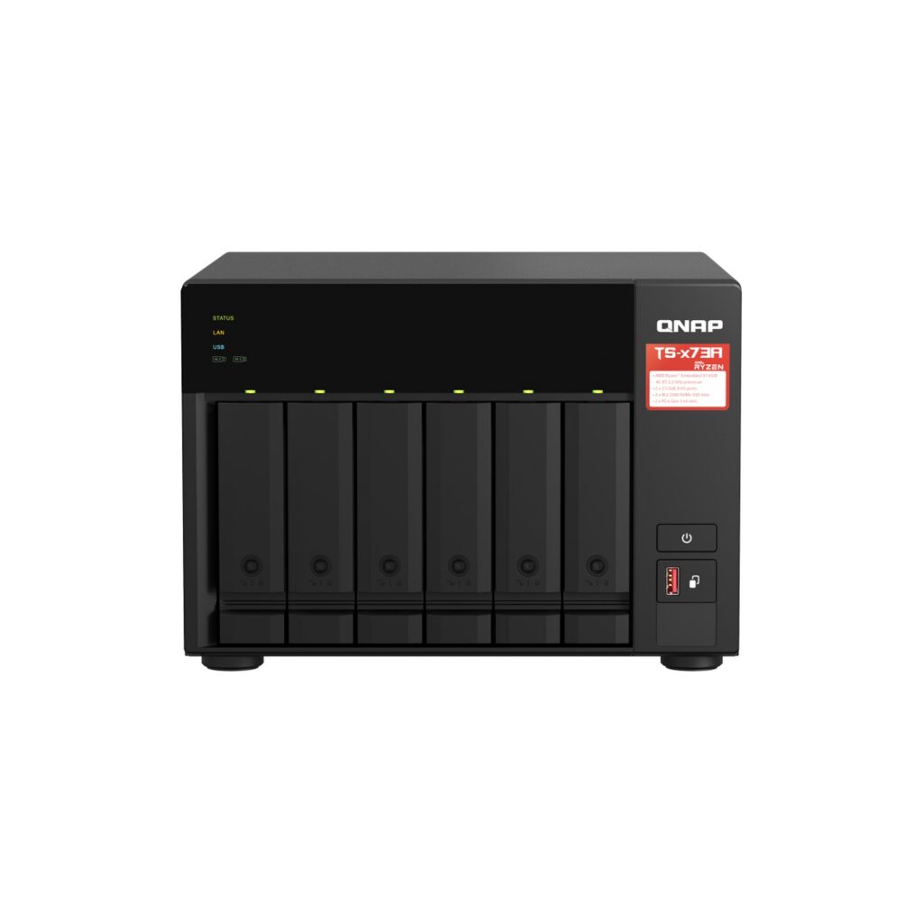 שרת אחסון NAS QNAP TS-673A-8G - 6 מפרצים, 8GB RAM, שולחני (Tower)