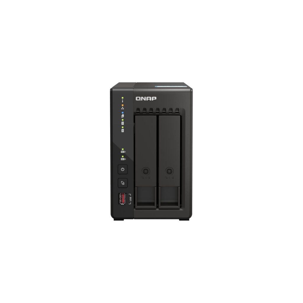 שרת אחסון NAS QNAP TS-253E-8G - 2 מפרצים, 8GB RAM, שולחני (Tower)