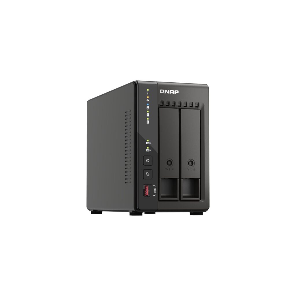 שרת אחסון NAS QNAP TS-253E-8G - 2 מפרצים, 8GB RAM, שולחני (Tower)