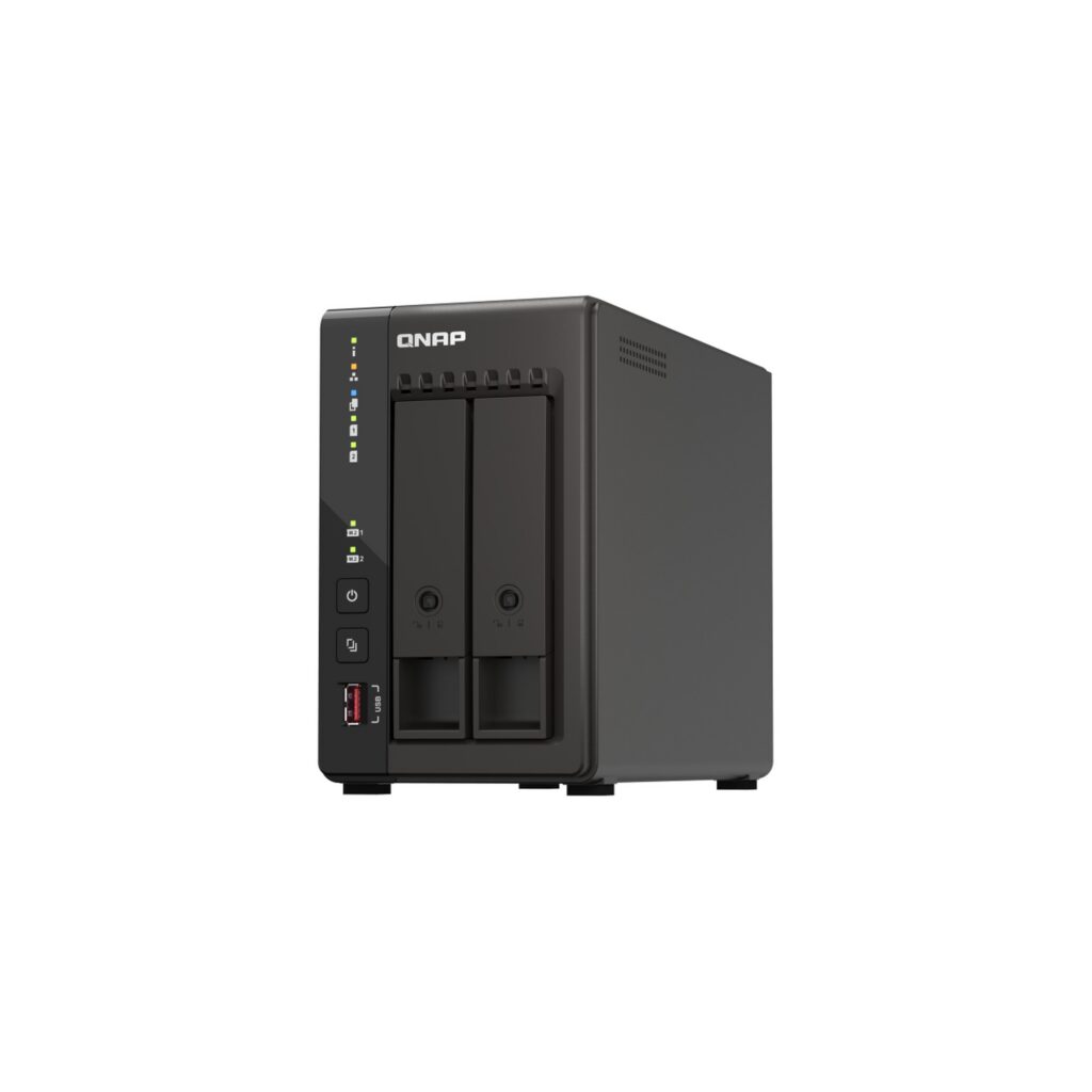 שרת אחסון NAS QNAP TS-253E-8G – 2 מפרצים, 8GB RAM, שולחני (Tower)