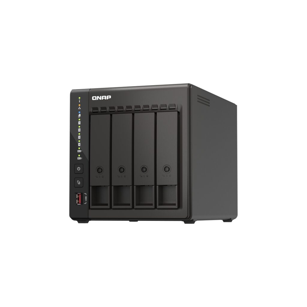שרת אחסון NAS QNAP TS-453E-8G – 4 מפרצים, 8GB RAM, שולחני (Tower)
