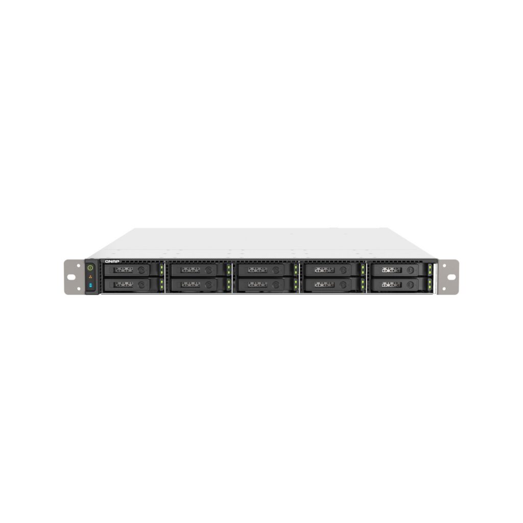 שרת אחסון NAS QNAP TS-h1090FU-7302P-128G - 10 מפרצים, 128GB RAM, למסד (Rack)