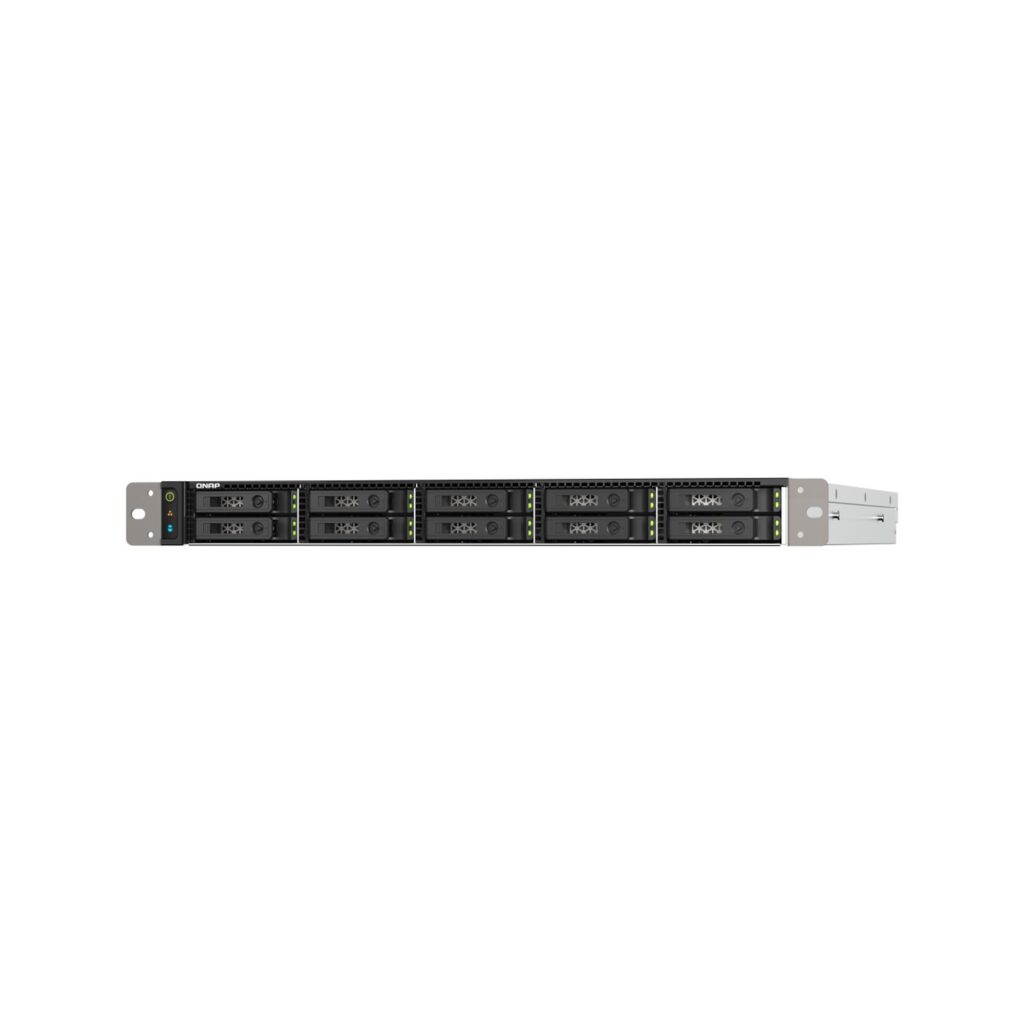 שרת אחסון NAS QNAP TS-h1090FU-7302P-128G – 10 מפרצים, 128GB RAM, למסד (Rack)
