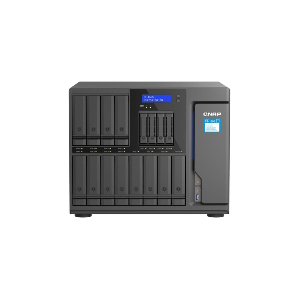 שרת אחסון NAS QNAP TS-1655-8G - 16 מפרצים, 8GB RAM, שולחני (Tower)