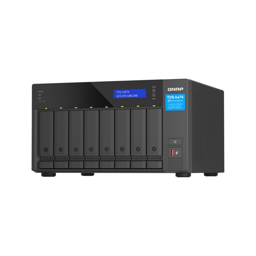 שרת אחסון NAS QNAP TVS-h874-i5-32G – 8 מפרצים, 32GB RAM, שולחני (Tower)