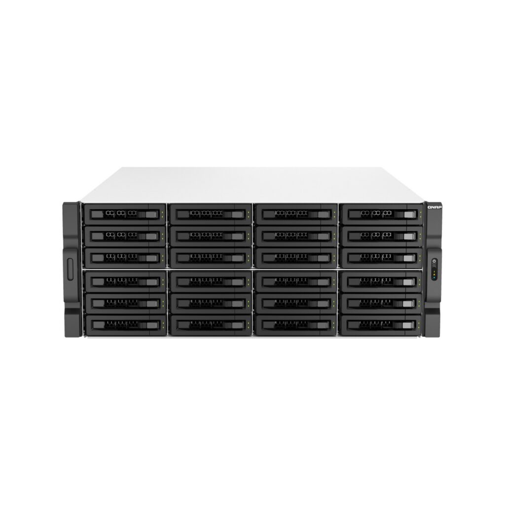 שרת אחסון NAS QNAP TS-h3087XU-RP-E2378-64G - 30 מפרצים, 64GB RAM, למסד (Rack)