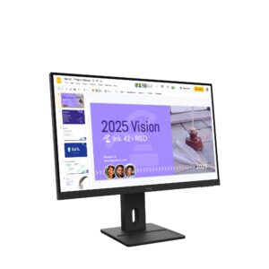 מסך Lenovo ThinkVision E27Q-40 64BDGAT4IS 27" QHD (2560x1440) IPS 100Hz, רמקולים מובנים, מעמד מתכוונן