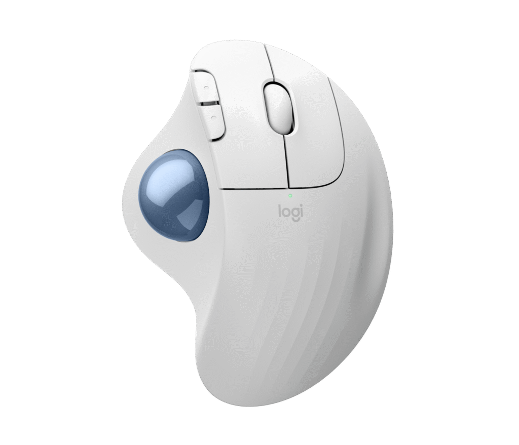 עכבר Logitech ERGO M575S – אוף-וויט וכחול