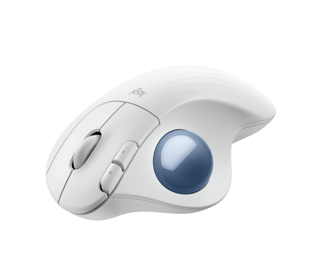 עכבר Logitech ERGO M575S – אוף-וויט וכחול