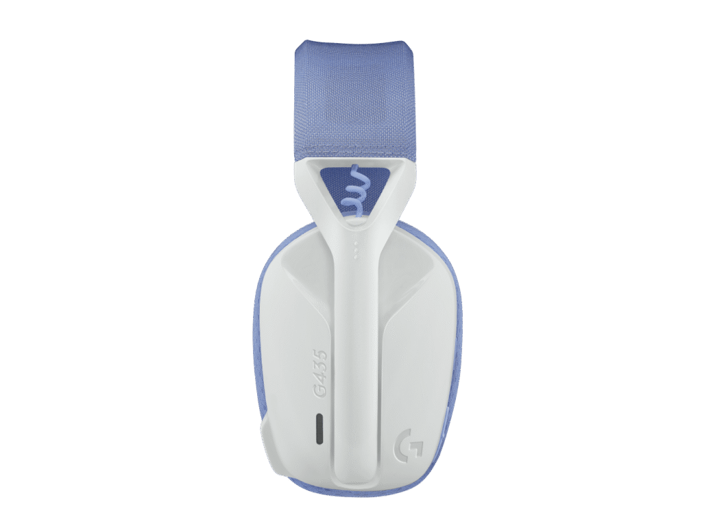 אוזניית Logitech G435 – לבן שבור וסגול בהיר