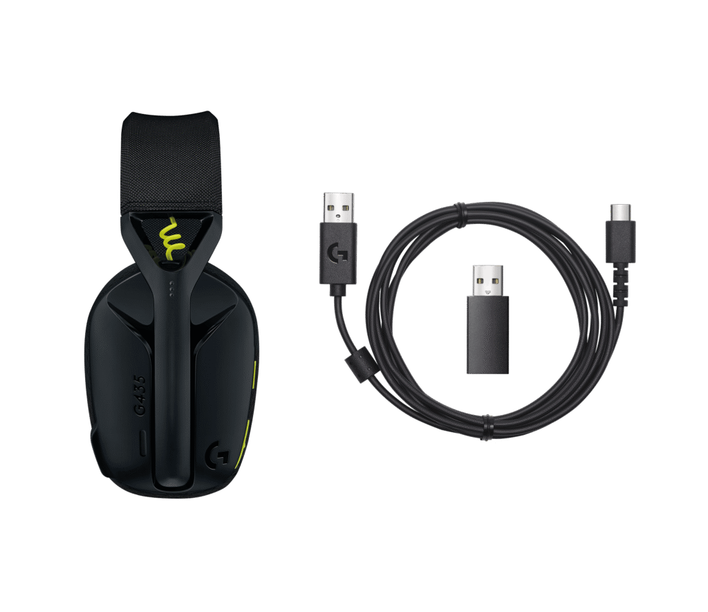 אוזניית גיימינג Logitech G435 – שחור וצהוב ניאון