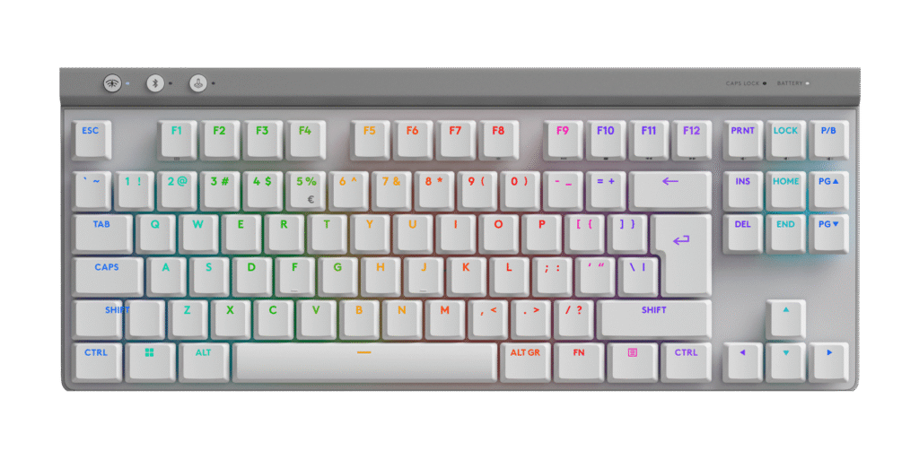 מקלדת Logitech G515 LIGHTSPEED TKL – לבן