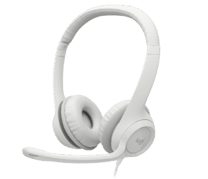 אוזניות Logitech H390 – לבן שבור