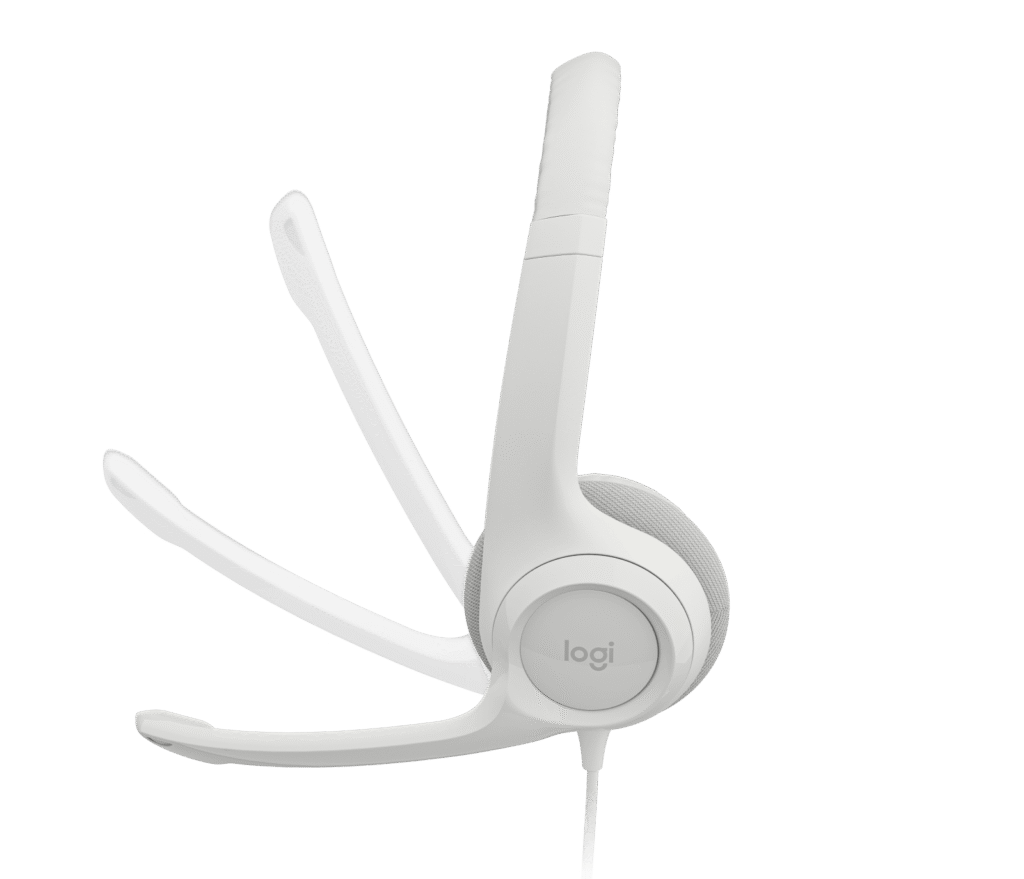 אוזניות Logitech H390 – לבן שבור