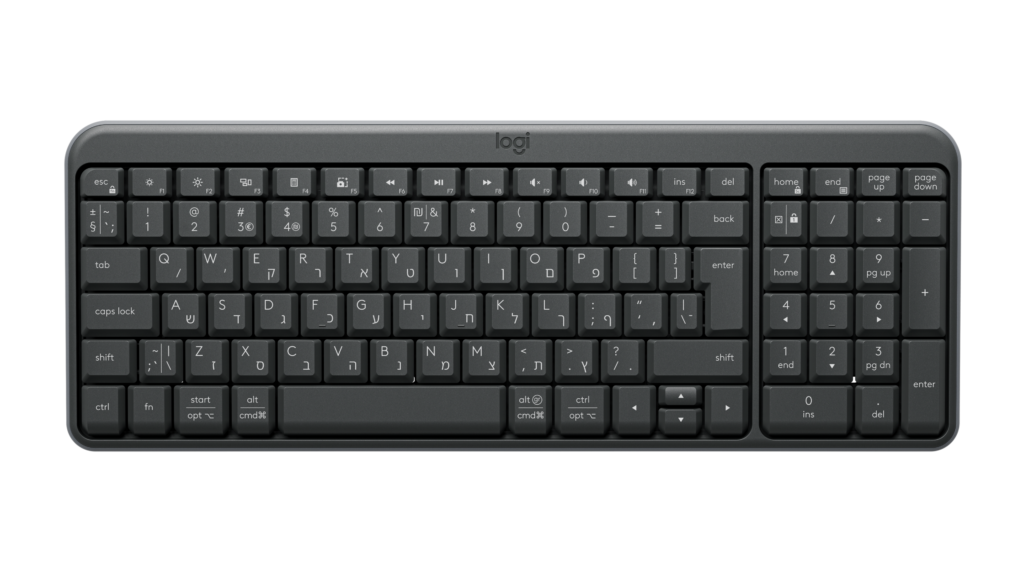 מקלדת Logitech K250 – גרפיט – פריסה עברית