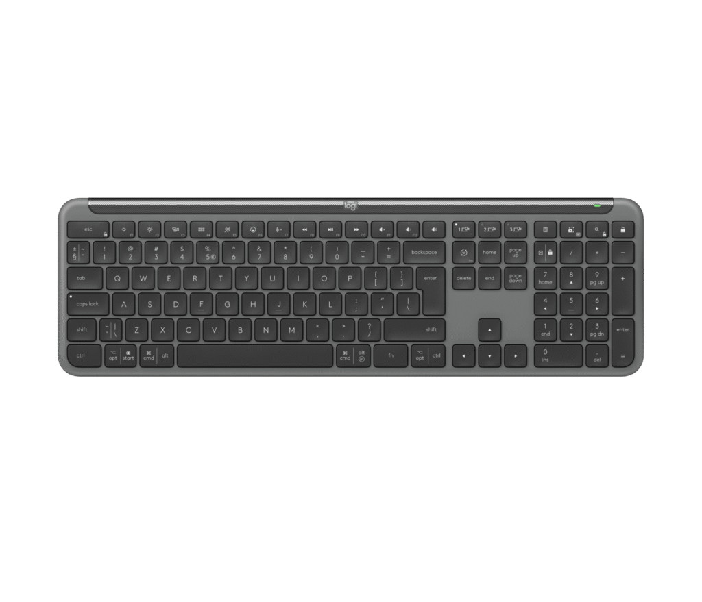 מקלדת LOGITECH K950 SLIM KEYBOARD GRAPHITE 2.4GHZ/BT