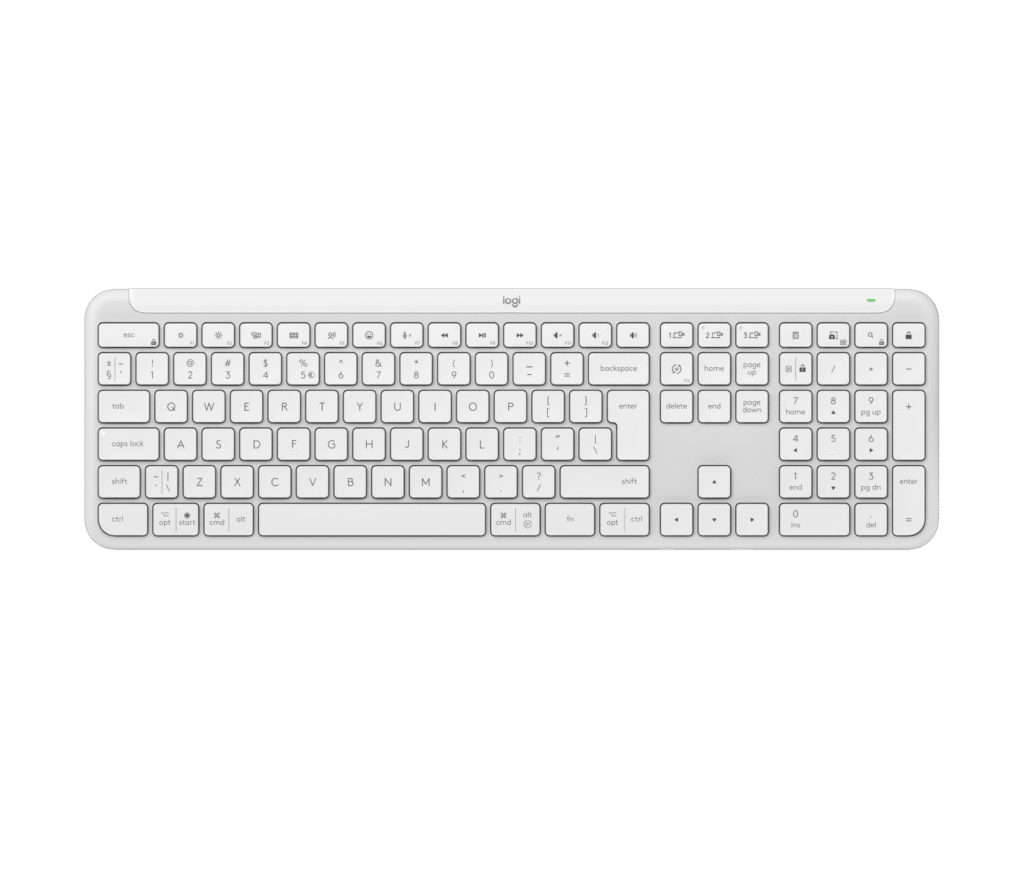 מקלדת Logitech K950 – לבן שבור