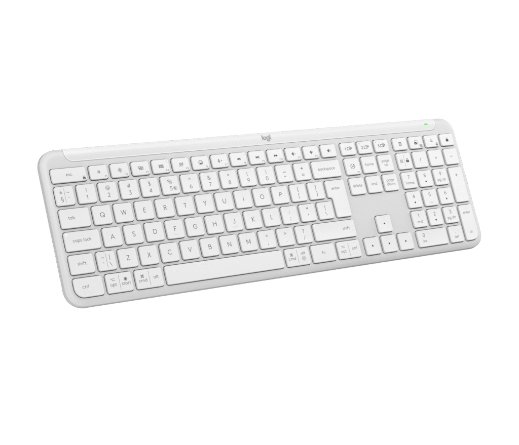 מקלדת Logitech K950 – לבן שבור