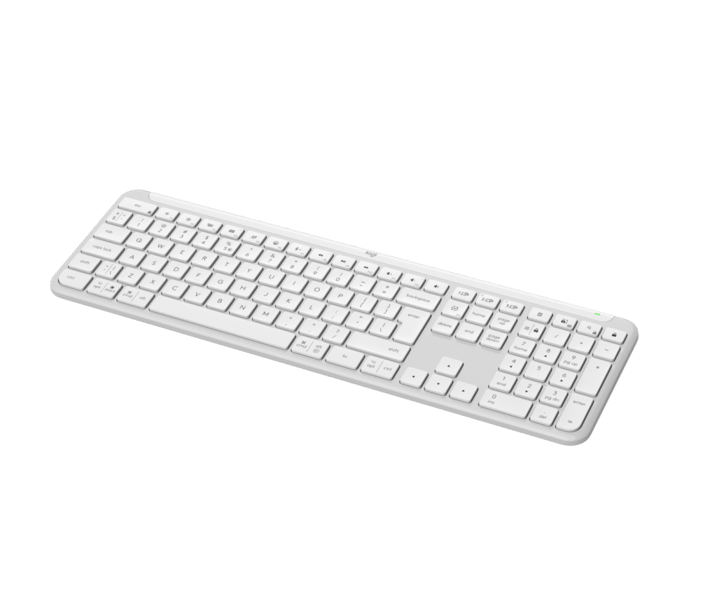 מקלדת Logitech K950 – לבן שבור
