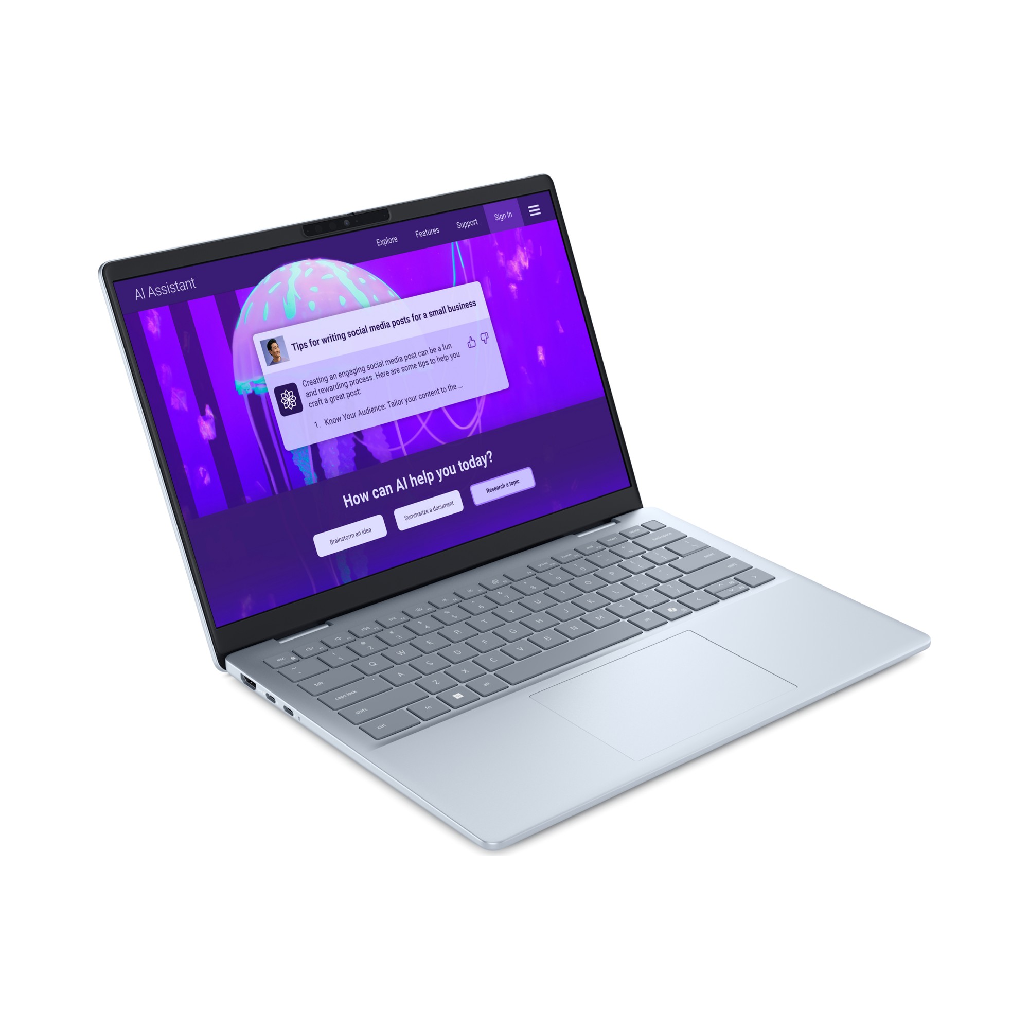 כוח עיבוד חכם עם Intel Core Ultra ו-AI מובנה