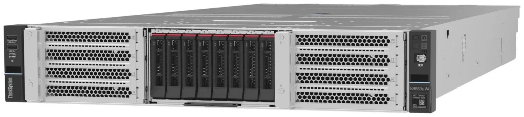 שרת GPU Lenovo ThinkSystem SR650a V4 – 2U, עד 4 מאיצי GPU כפולי רוחב, Intel Xeon 6