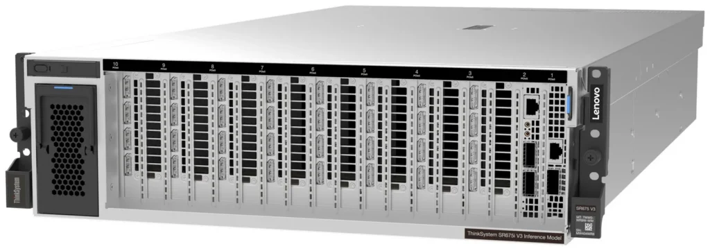 שרת GPU Lenovo ThinkSystem SR675 V3 – 3U, עד 8 מאיצי GPU, AMD EPYC