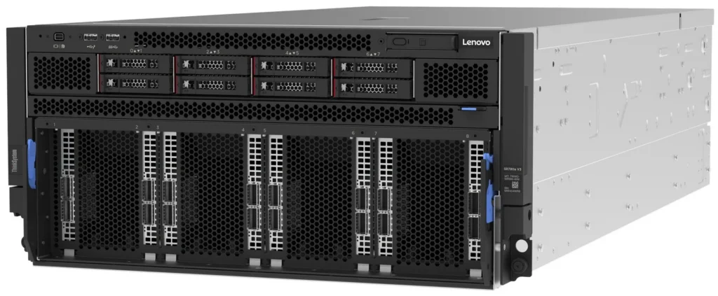 שרת AI מקורר נוזל Lenovo ThinkSystem SR780a V3 – 8 GPU NVIDIA, Neptune, 5U
