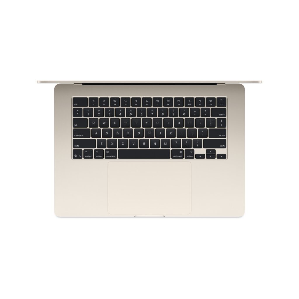 מחשב נייד Apple MacBook Air 15.3" M4 (2025) MC6K4HB/A 10C CPU / 10C GPU / 24GB / 512GB SSD - Starlight