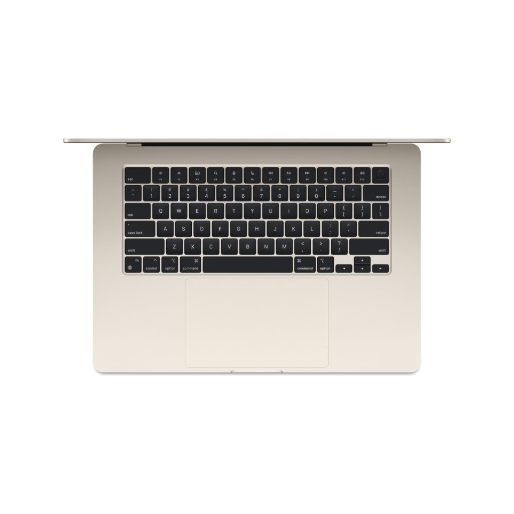 מחשב נייד Apple MacBook Air 15.3" M3 (2024) MC9F4HB/A 8C CPU / 10C GPU / 16GB / 256GB SSD - Starlight