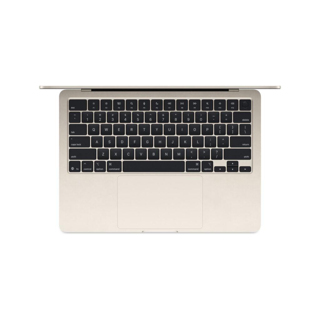 מחשב נייד Apple MacBook Air 13.6" M5 (2026) MDHD4HB/A 10C CPU / 10C GPU / 24GB / 1TB SSD - Starlight