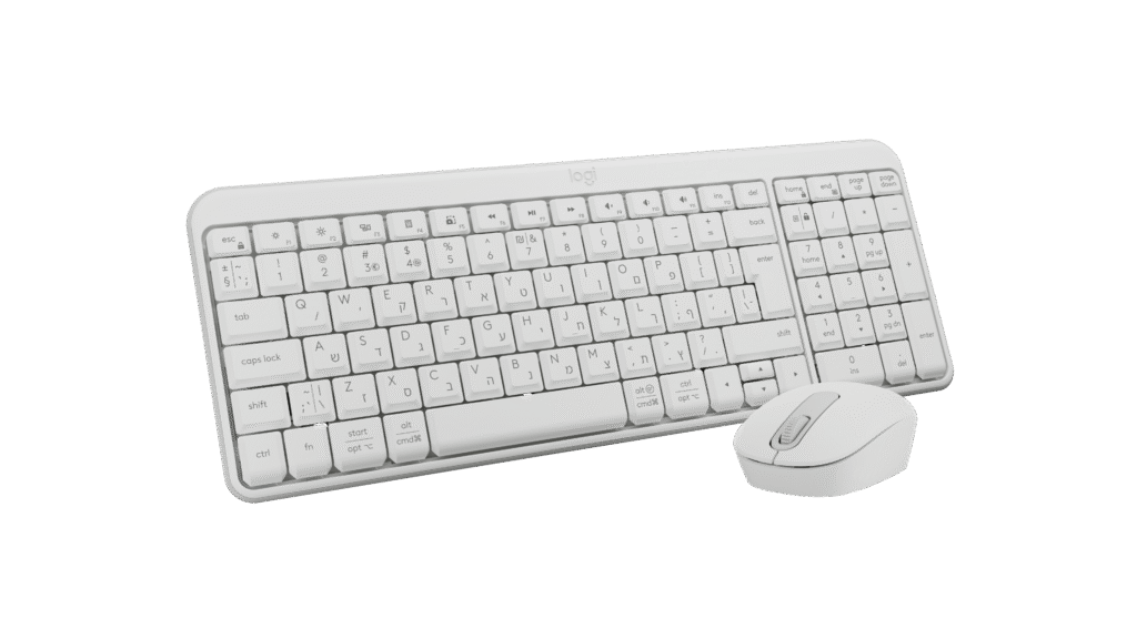 מקלדת Logitech MK250 – לבן שבור – עברית