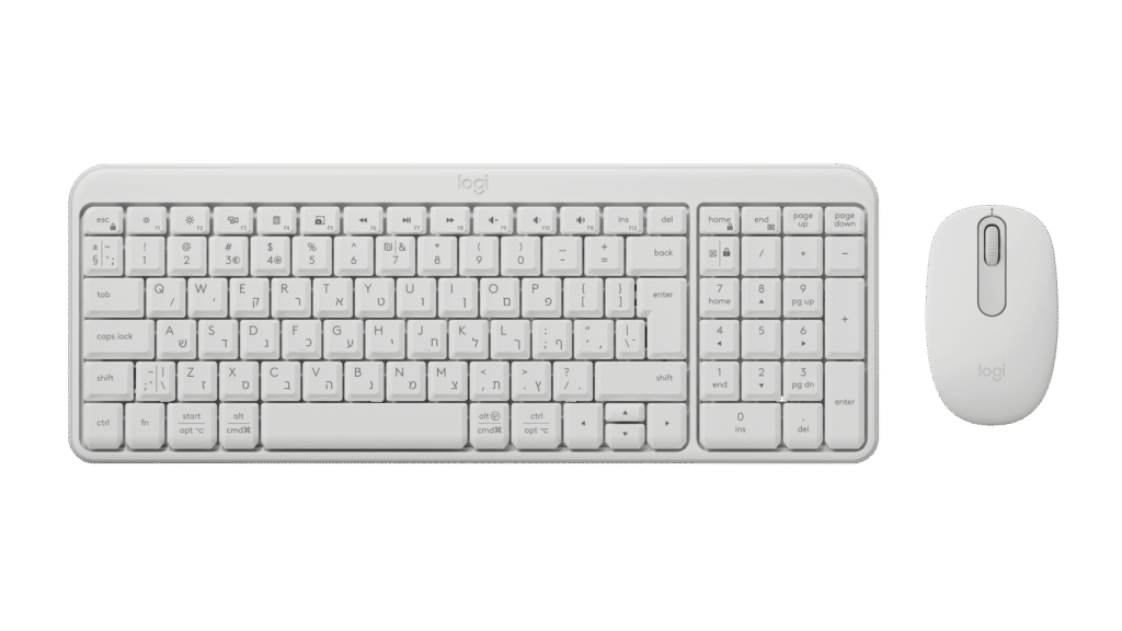 מקלדת Logitech MK250 – לבן שבור – עברית