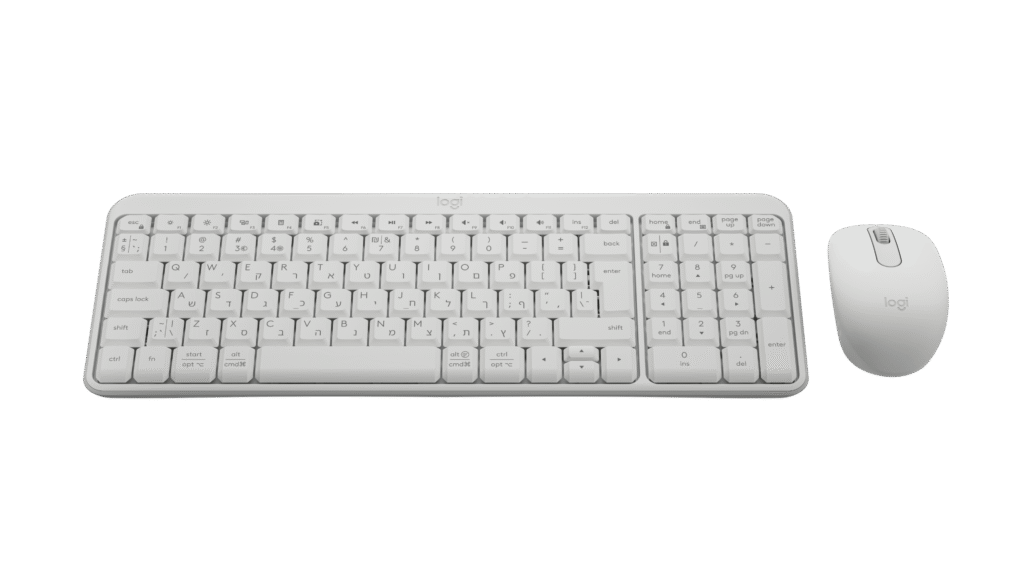 מקלדת Logitech MK250 – לבן שבור – עברית