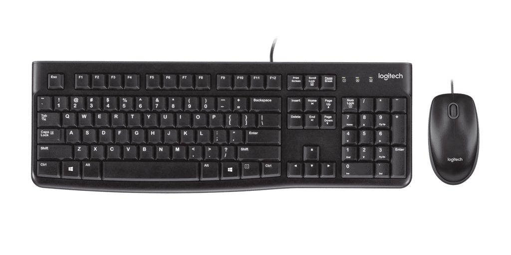 סט חוטי מקלדת+עכבר עברית  LOGITECH MK120