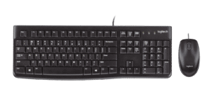 סט חוטי מקלדת+עכבר עברית  LOGITECH MK120