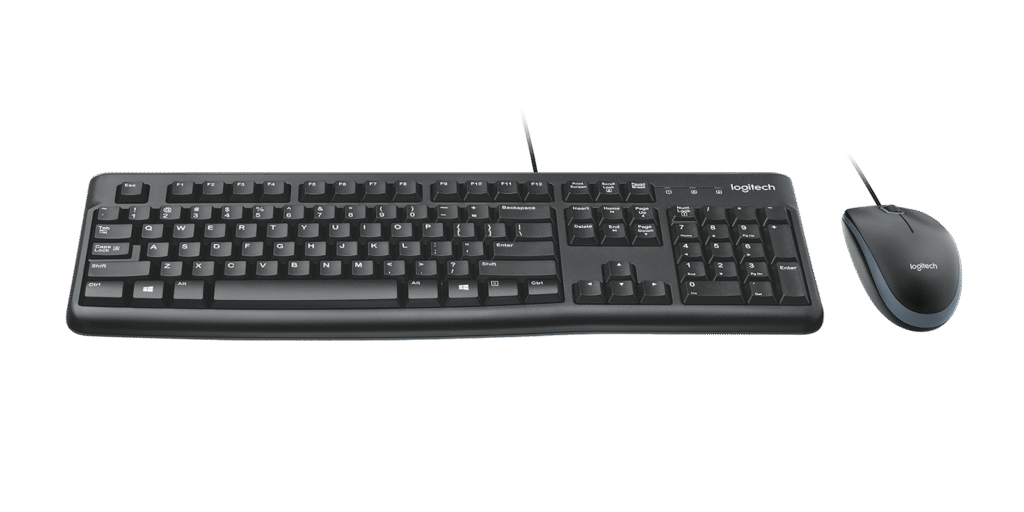 סט חוטי מקלדת+עכבר עברית  LOGITECH MK120