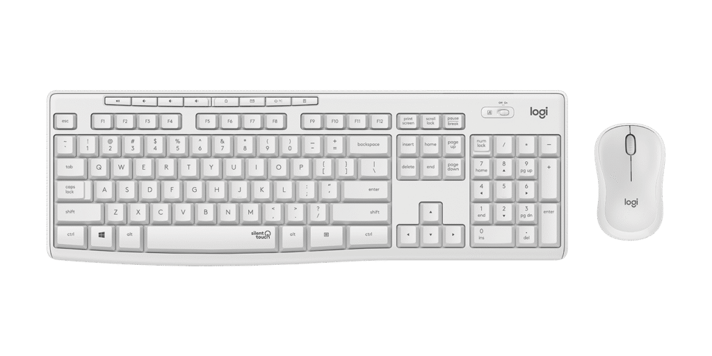 סט W/L לבן  LOGITECH MK295 Silent WHT