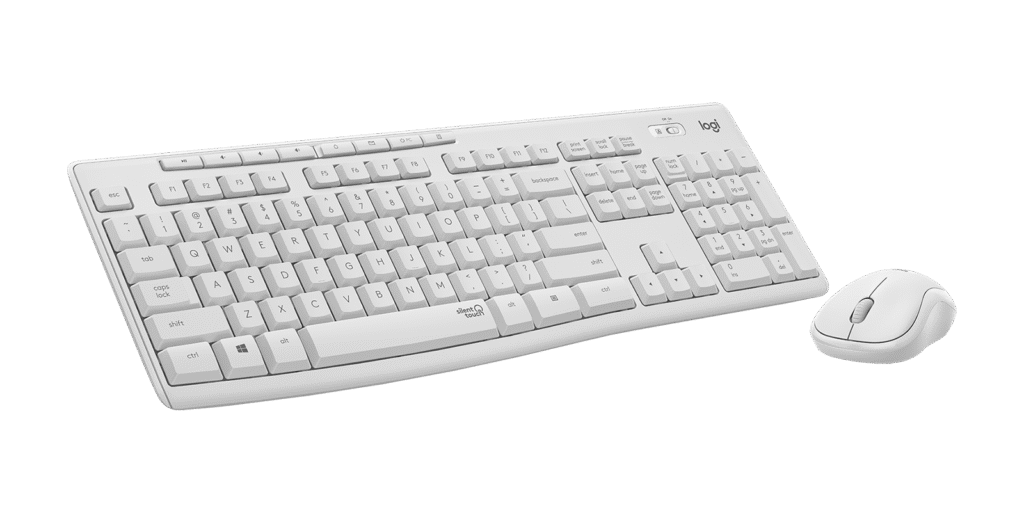 סט W/L לבן  LOGITECH MK295 Silent WHT